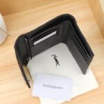 Saint Laurent Multi Folded Wallet Black 12cm 414404BOW021000 - Image 3