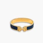 Hermes Clic Clac H Bracelet Gold In Blue
