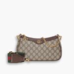 Gucci Ophidia Small Shoulder Bag Beige And Dark Brown 25Cm 735132 FABLE 9442