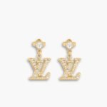 Louis Vuitton Lady LV Earrings Gold M01844