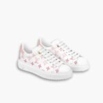 Louis Vuitton Time Out Sneakers White With Pink Monogram
