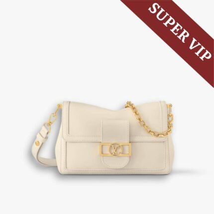 Super Vip 1:1 – Louis Vuitton Dauphine Soft MM Bag White 24Cm M25050