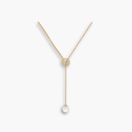 Gucci Blondie Pearl Drop Necklace Gold 774689 I4620 8078