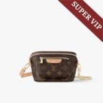 Super Vip 1:1 – Louis Vuitton Mini Bumbag Bag Monogram Canvas Brown 17Cm M82335